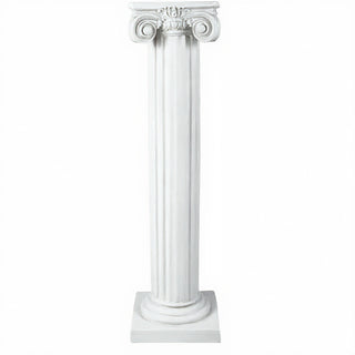 Ionic Column Pedestal - 25-inch — Flat White finish