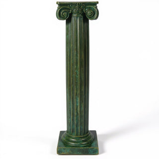 Ionic Column Pedestal - 25-inch — Green Bronze finish