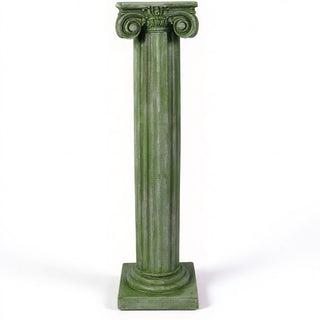 Ionic Column Pedestal - 25-inch — Mossy Green finish