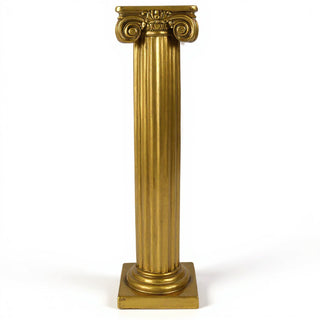 Ionic Column Pedestal - 29-inch — Antique Gold finish