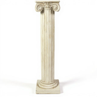 Ionic Column Pedestal - 29-inch — Antique White finish
