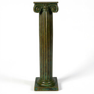 Ionic Column Pedestal - 29-inch — Green Bronze finish
