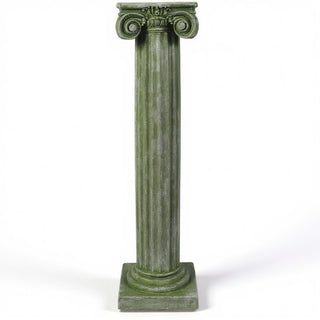 Ionic Column Pedestal - 29-inch — Mossy Green finish