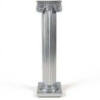 Ionic Column Pedestal - 29-inch — Silver finish