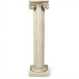 Ionic Column Pedestal - 39-inch — Antique White finish