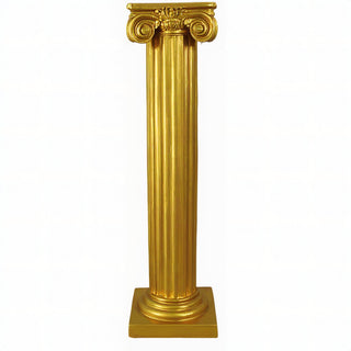 Ionic Column Pedestal - 39-inch — Deep Gold finish