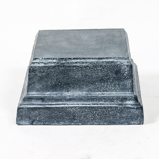 Square fiberglass resin base, low profile, for supporting a statue or planter. — alternate view