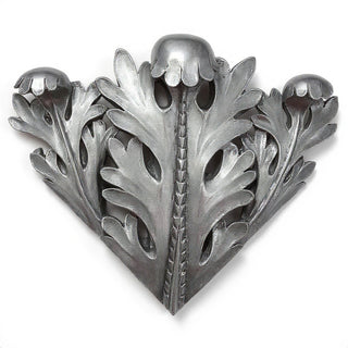 Leaf Accent Corner Wall Piece - 17.5-inch — Aged Silver finish