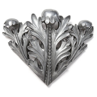 Leaf Accent Corner Wall Piece - 17.5-inch — Antique Silver finish