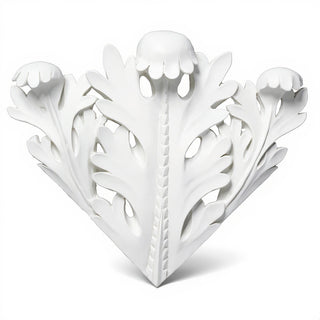 Leaf Accent Corner Wall Piece - 17.5-inch — Flat White finish