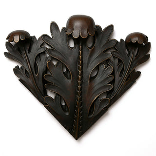 Leaf Accent Corner Wall Piece - 17.5-inch — Iron finish