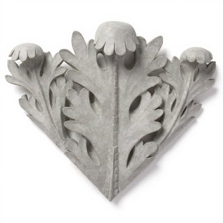 Leaf Accent Corner Wall Piece - 17.5-inch — Limestone finish