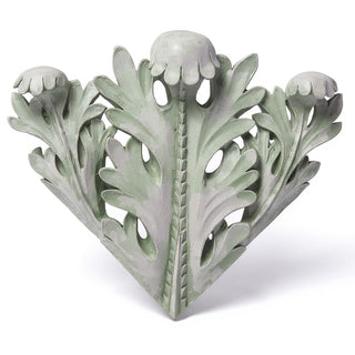 Leaf Accent Corner Wall Piece - 17.5-inch — Mossy Green finish