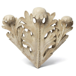 Leaf Accent Corner Wall Piece - 17.5-inch — Museum Terracotta finish