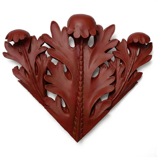 Leaf Accent Corner Wall Piece - 17.5-inch — Rust finish