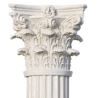 Corinthian Column - 84-inch — Antique White finish