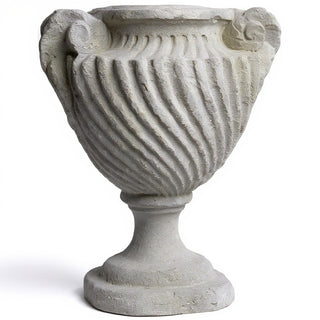 Spirro Urn Planter - 18-inch — Limestone finish