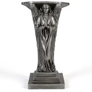 Praying Angel Statue - 38-inch — Aged Silver finish