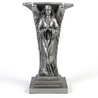 Praying Angel Statue - 38-inch — Antique Silver finish