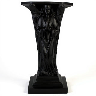 Praying Angel Statue - 38-inch — Flat Black finish