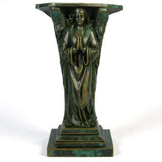 Praying Angel Statue - 38-inch — Green Bronze finish
