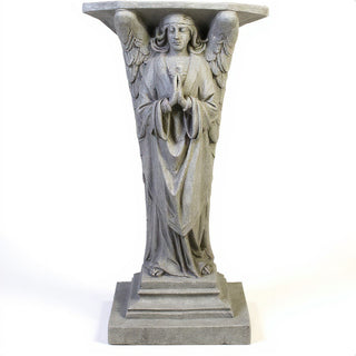 Praying Angel Statue - 38-inch — Limestone finish