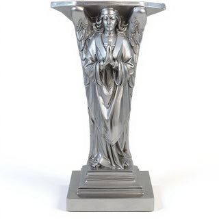 Praying Angel Statue - 38-inch — Silver finish