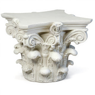 Corinthian Capital - 16-inch — Antique White finish