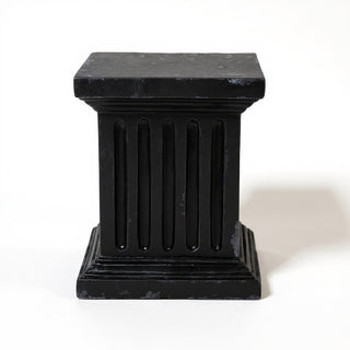 Square Fluted Column Pedestal - 16-inch — Dusted Black finish