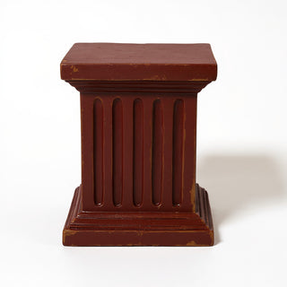 Square Fluted Column Pedestal - 16-inch — Rust finish