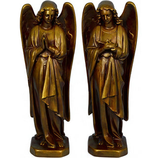 Chapel Angels Set Statue - 25-inch — Bronze finish