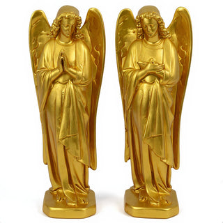 Chapel Angels Set Statue - 25-inch — Deep Gold finish