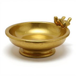 Finch Birdbath — Antique Gold finish