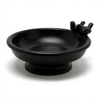 Finch Birdbath — Flat Black finish