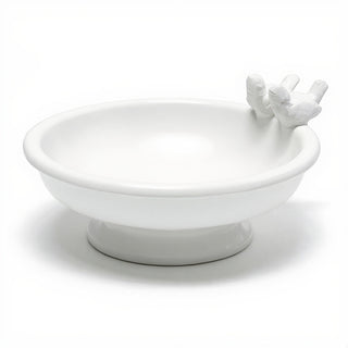 Finch Birdbath — Flat White finish