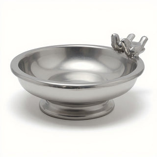 Finch Birdbath — Silver finish