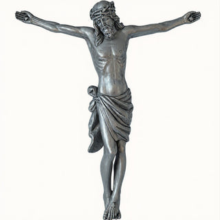 Great Oak Crucifix - 37-inch — Aged Silver finish