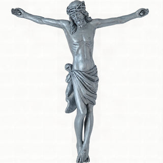 Great Oak Crucifix - 37-inch — Silver finish