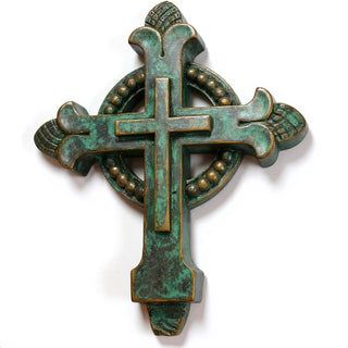 Cross for Top of Stations - 12-inch — Green Bronze finish