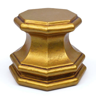 Eight Sided Base — Antique Gold finish