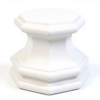 Eight Sided Base — Flat White finish