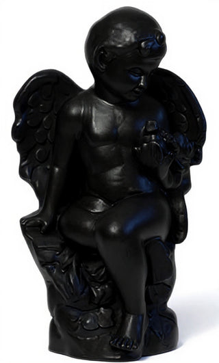 Angel Glancing At Bird Statue - 18-inch