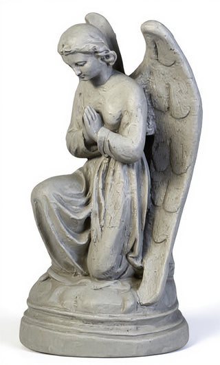 Angel St Anne Praying Statue - 21-inch