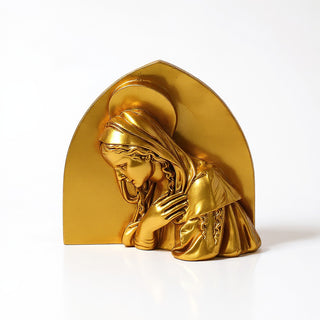 Della Robbia Madonna Statue — Antique Gold finish