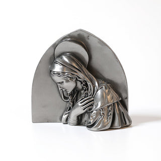 Della Robbia Madonna Statue — Aged Silver finish