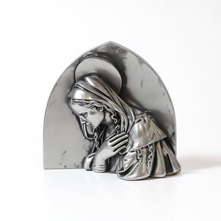 Della Robbia Madonna Statue — Antique Silver finish