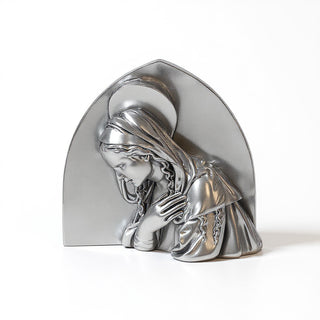 Della Robbia Madonna Statue — Silver finish