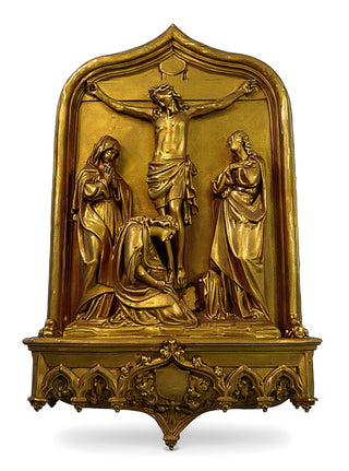 Crucifixion Scene Wall Statue - 64-inch