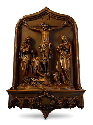 Crucifixion Scene Wall Statue - 64-inch
