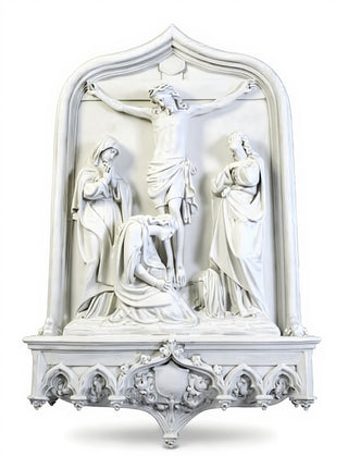Crucifixion Scene Wall Statue - 64-inch